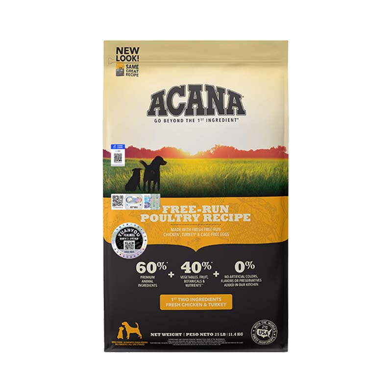 ACANA 爱肯拿 草原家禽配方犬粮 鸡肉味 11.4kg 586.05元（需用券）