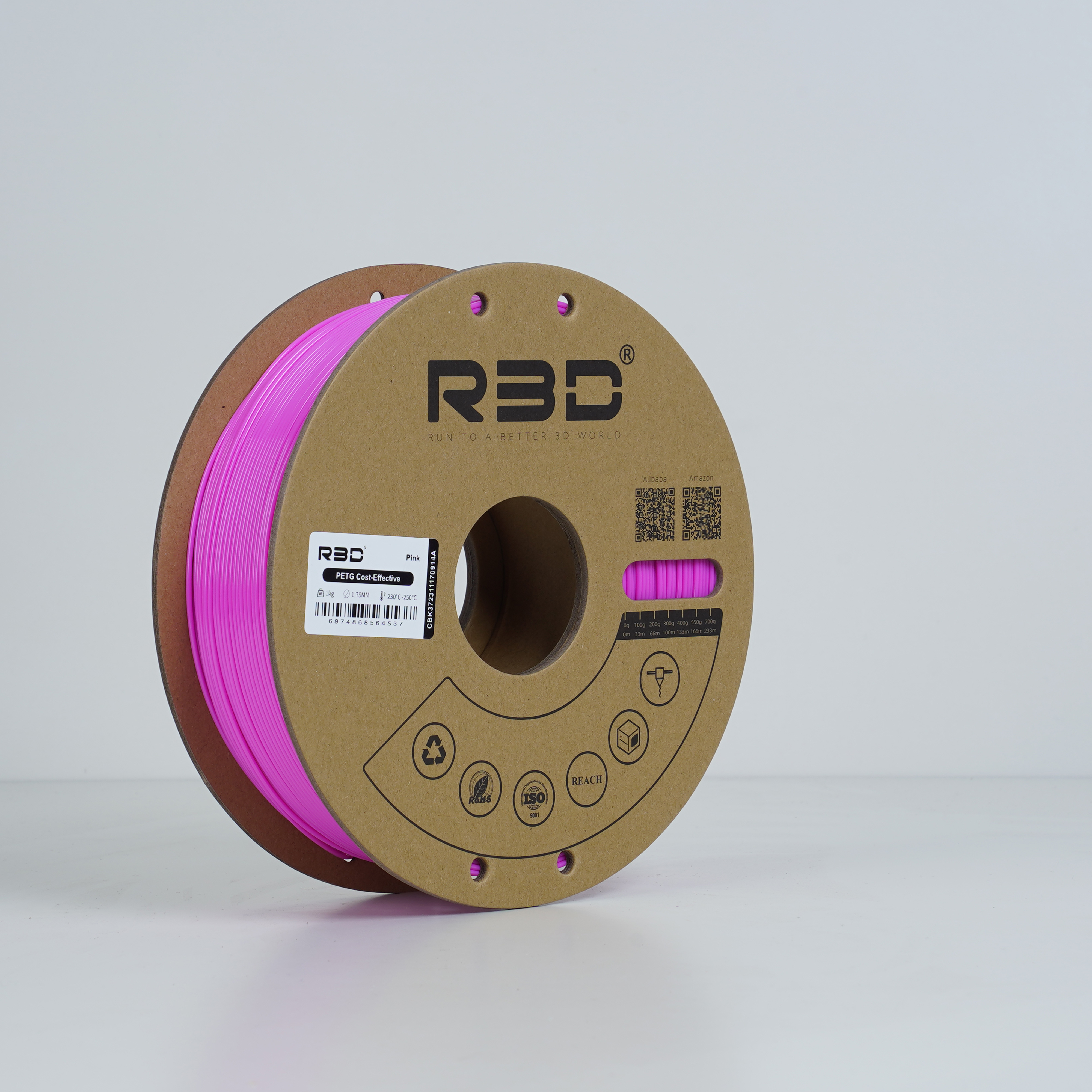 R3D 耗材PETG适用于拓竹出口外贸PETG材质耗材3D打印耗材高韧性打印1.75mm3D打印
