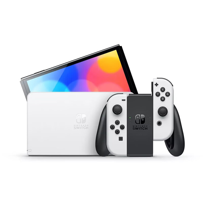Nintendo 任天堂 Switch NS掌上游戏机 OLED主机 亚太版白色 续航加强版 便携家用