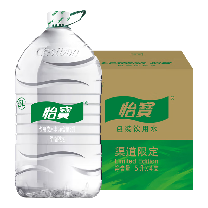 再降价：怡宝 饮用水 5L*4瓶*7件 160.67元（合22.95元/件）