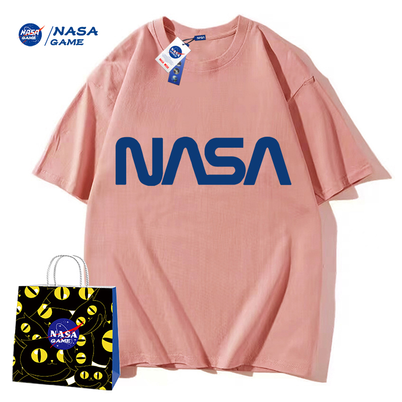 NASA GAME官网XC新品2024纯棉短袖t恤男女潮牌情侣装T恤 39.9元（需用券）