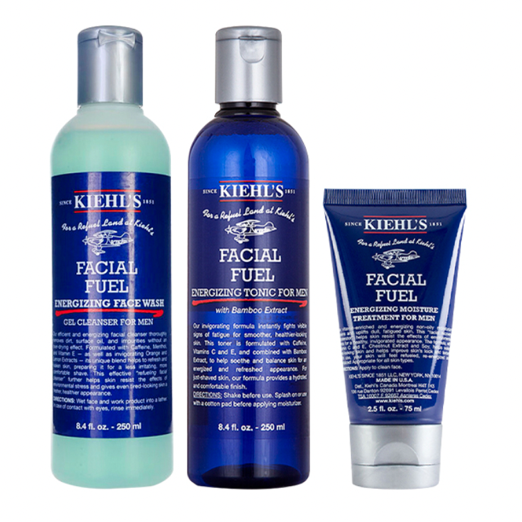 Kiehl's 科颜氏 男士洗面奶250ml+水250ml+乳液75ml 护肤品送男友生日礼物 945元