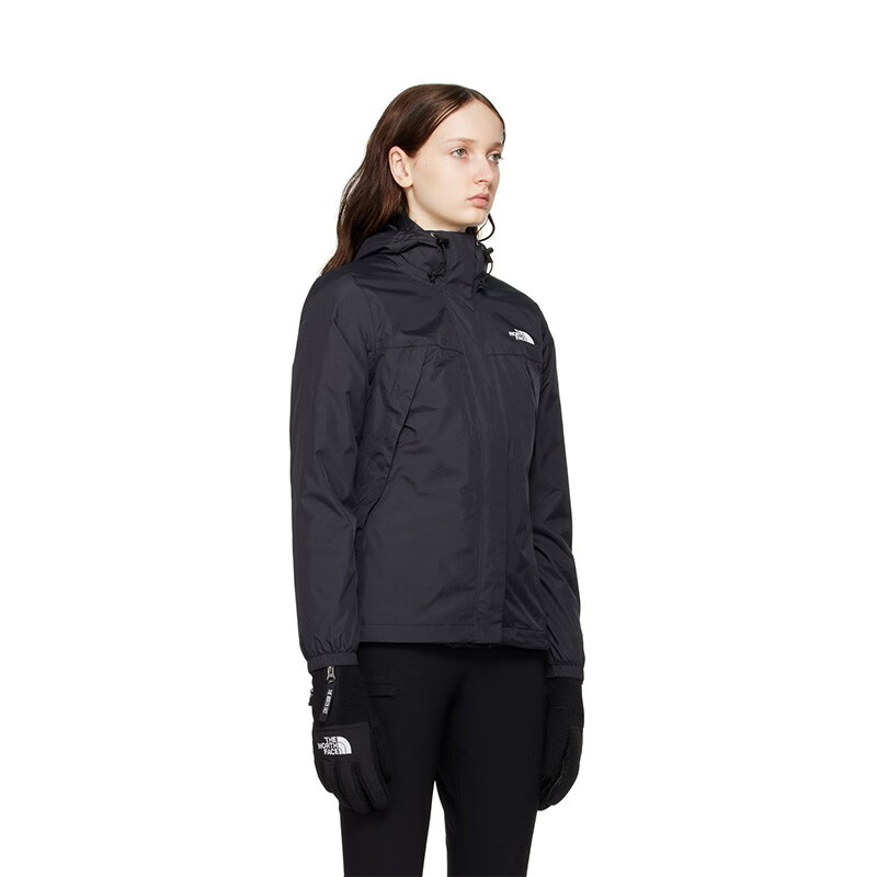 THE NORTH FACE 北面 女款W ANTORA防风防水透气连帽冲锋衣夹克 JK3-黑色 S 593元（