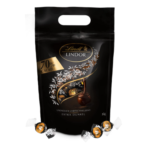 降价！【含税直邮】Lindt 瑞士莲 黑巧 1kg/80颗