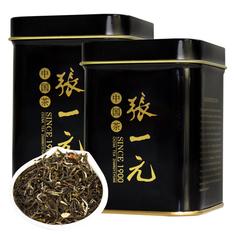 张一元 茶叶茉莉花茶特级浓香花茶黑罐2罐组合100g 97.9元