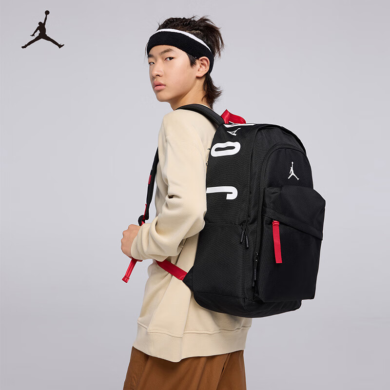 PLUS会员：NIKE 耐克 大童双肩书包 正黑色 8/20(49x30x17cm) 166.47元包邮（需用券