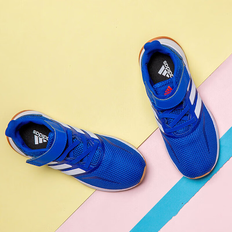 京东百亿补贴、限尺码：adidas 阿迪达斯 儿童运动鞋跑步鞋青少年休闲鞋 蓝