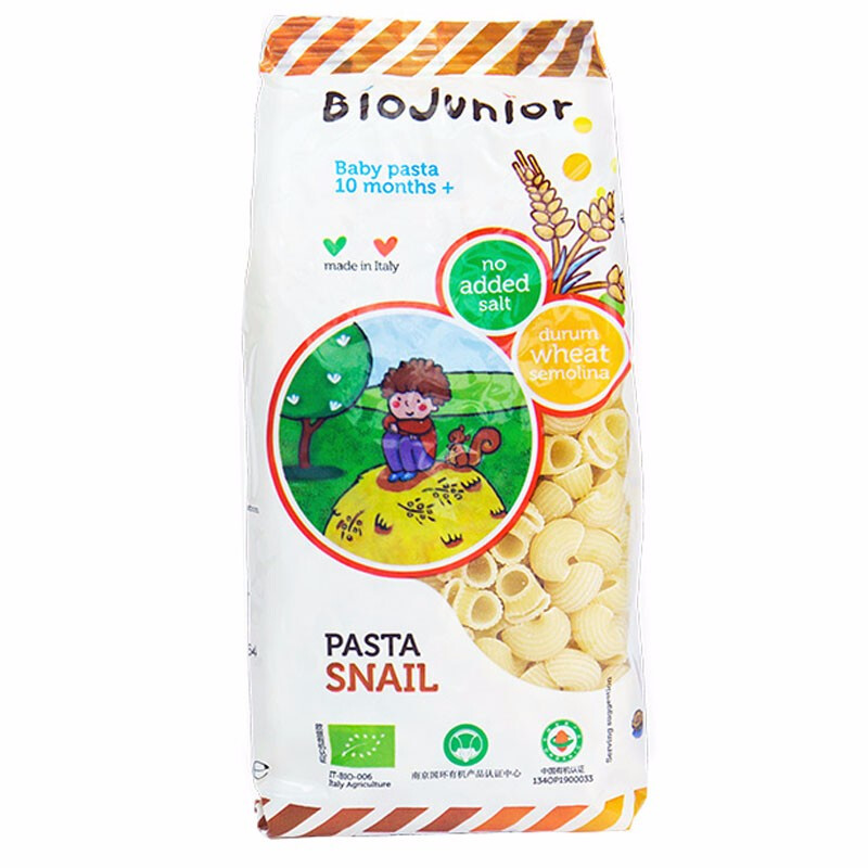 BioJunior 碧欧奇 婴幼儿蜗牛面 意大利版 原味 200g 7.79元（需买3件，共23.37元
