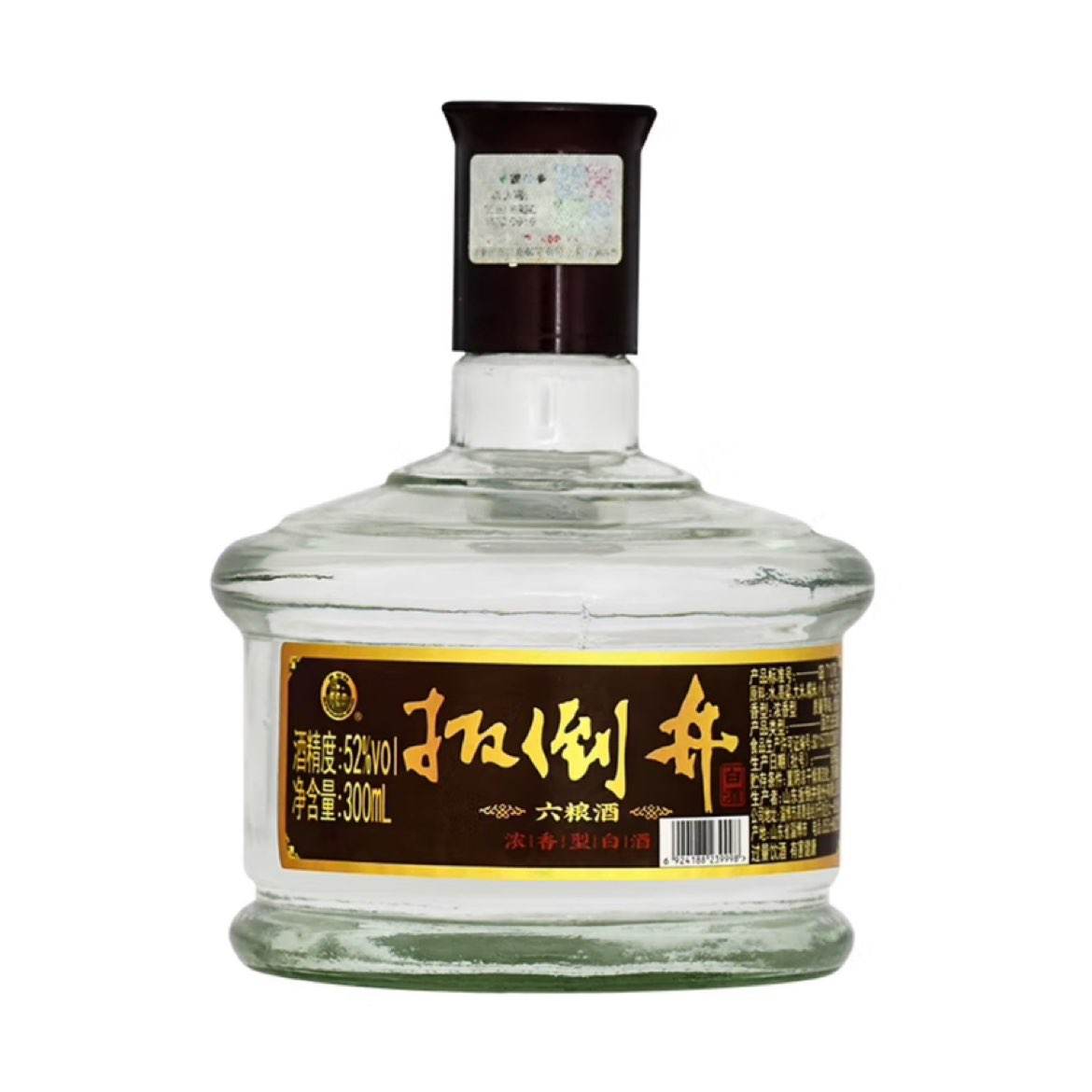 扳倒井 52度六粮酒 纯粮食酿造浓香型白酒 300mL*1瓶 9.9元包邮