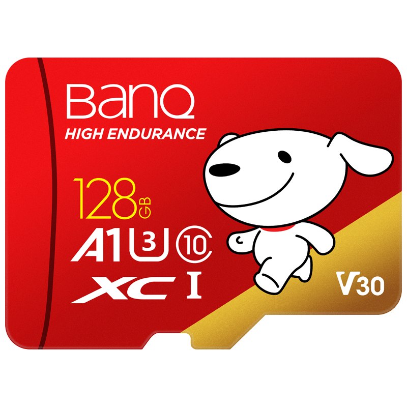 banq&JOY联名款 128GB TF MicroSD存储卡U3 C10 A1 V30 36.9元（plus包邮）