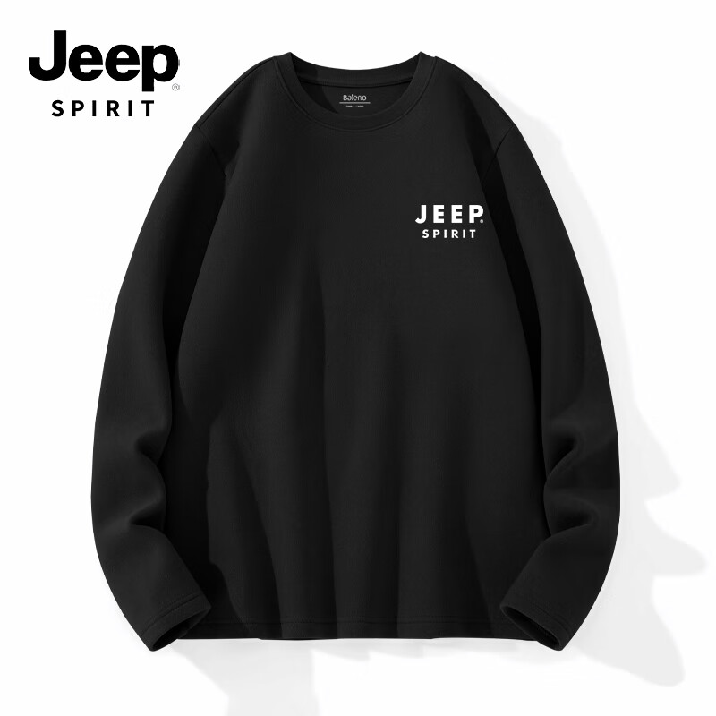 JEEP SPIRIT吉普 套头圆领加绒内搭男士秋衣 39.95元