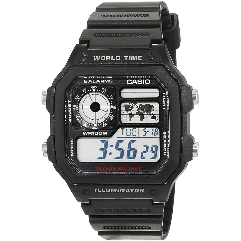 复古电子表【畅销单品】casio 卡西欧 collection ae-1200wh 男士手表