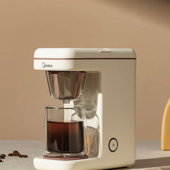 Midea 美的 咖啡机家用全自动一体小型美式便携小巧滴漏式煮咖啡壶热饮机 17