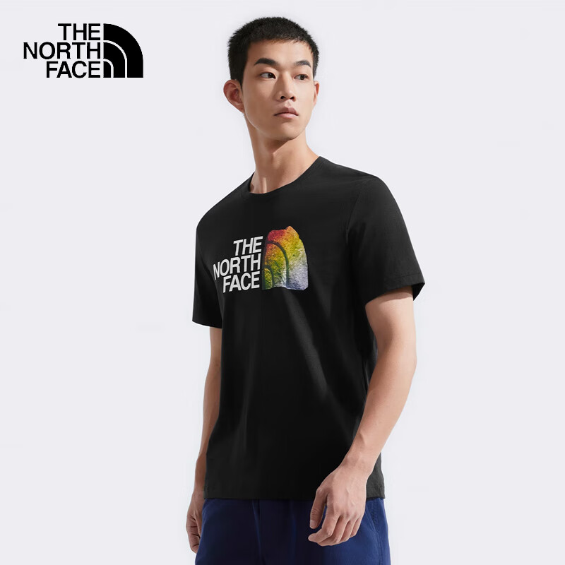 THE NORTH FACE 北面 短袖T恤男户外舒适时尚印花短袖88GV 黑色/JK3 XL 294元