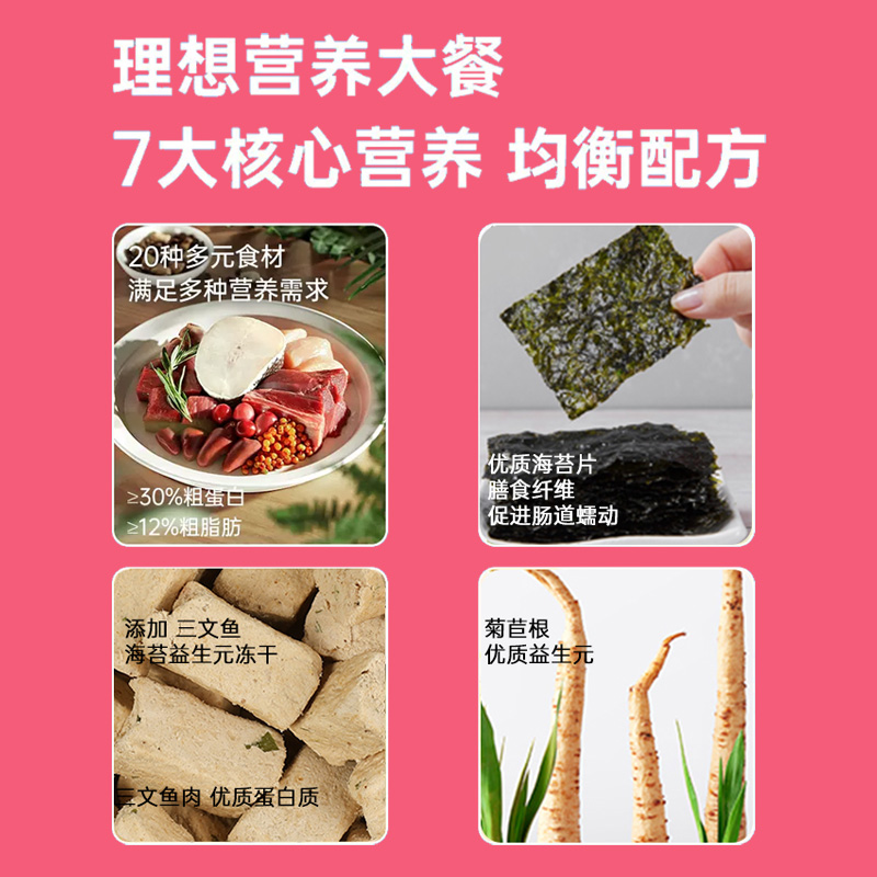 佰萃粮 麦富迪佰萃猫粮冻干双拼三文鱼海苔全价猫粮 6.9元（需用券）