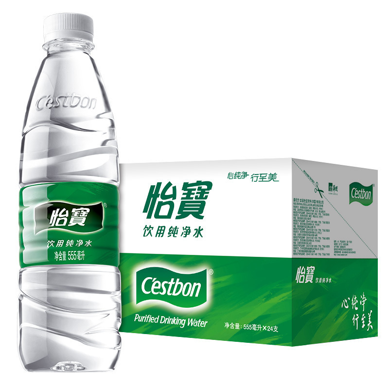 PLUS会员：怡宝 饮用水 纯净水555ml*24瓶 整箱装 19元