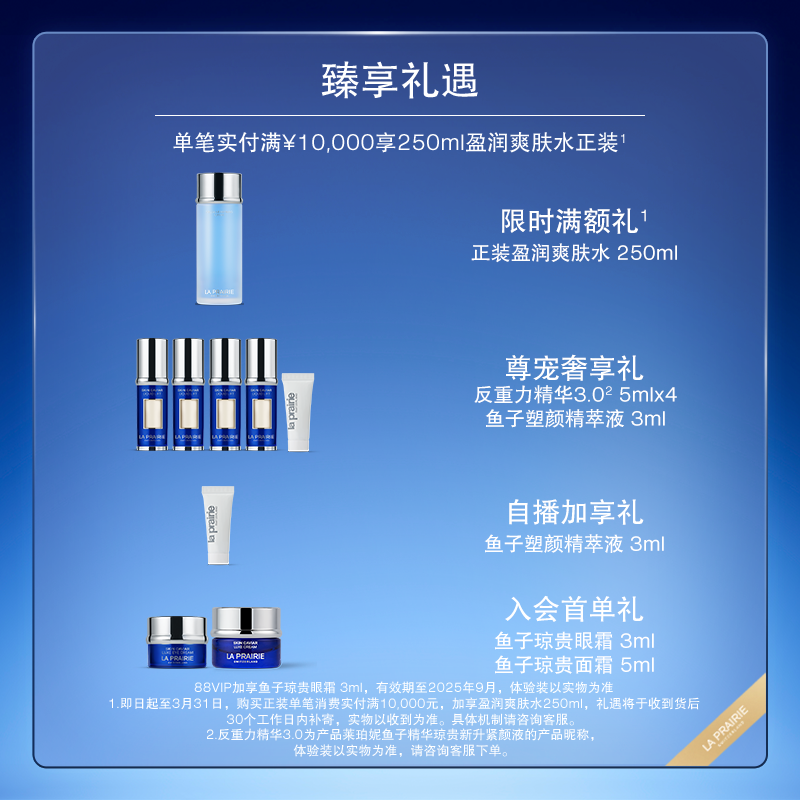 la prairie 莱珀妮 鱼子精华紧致提升套装 眼面滋养抗皱礼盒 12650元（需用券）