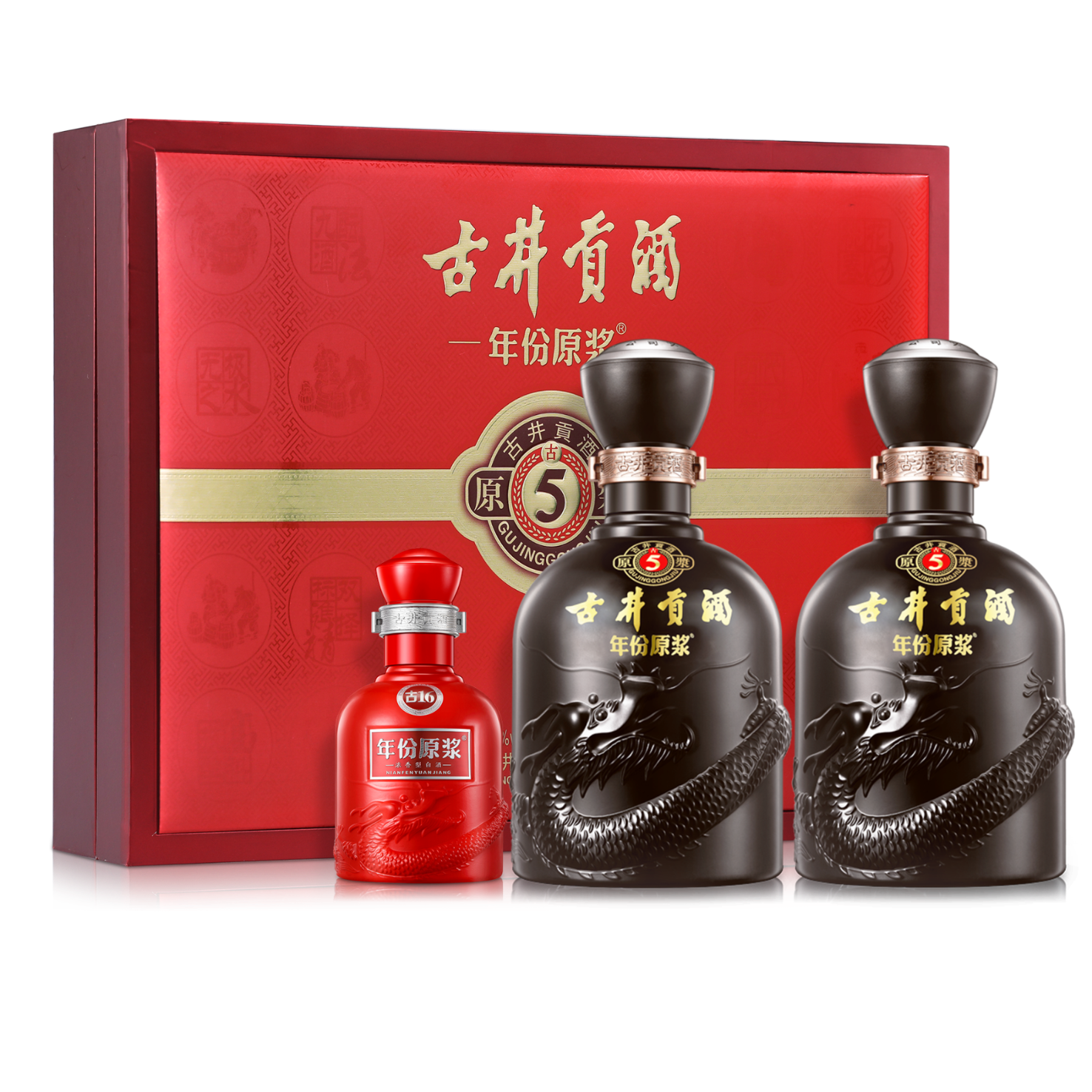 古井贡酒 古5 50度 浓香型白酒 500ml*2瓶 礼盒装 233元