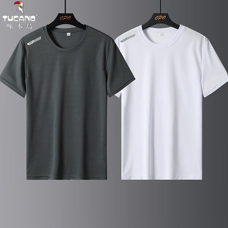 啄木鸟 男士新款冰丝速干T恤 两件装 16元（需买2件，需用券）