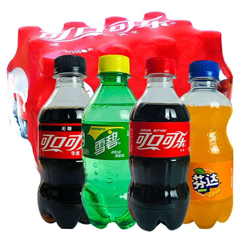 可口可乐 雪碧芬达碳酸饮料300mL*24瓶无糖零度汽水整箱小瓶装批发 9.3元（需
