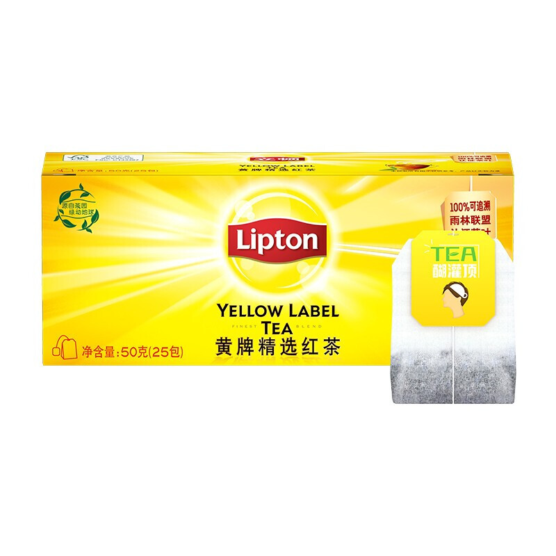 Lipton 立顿 黄牌 精选红茶 50g 19.89元