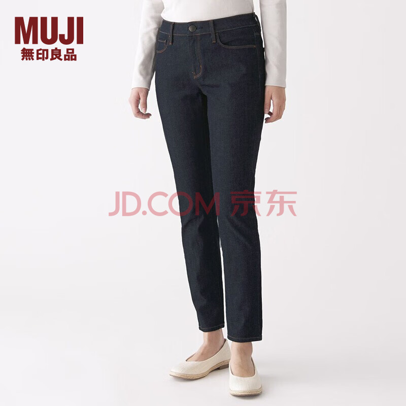 MUJI 無印良品 女式 横竖弹力牛仔紧身裤 ￥77