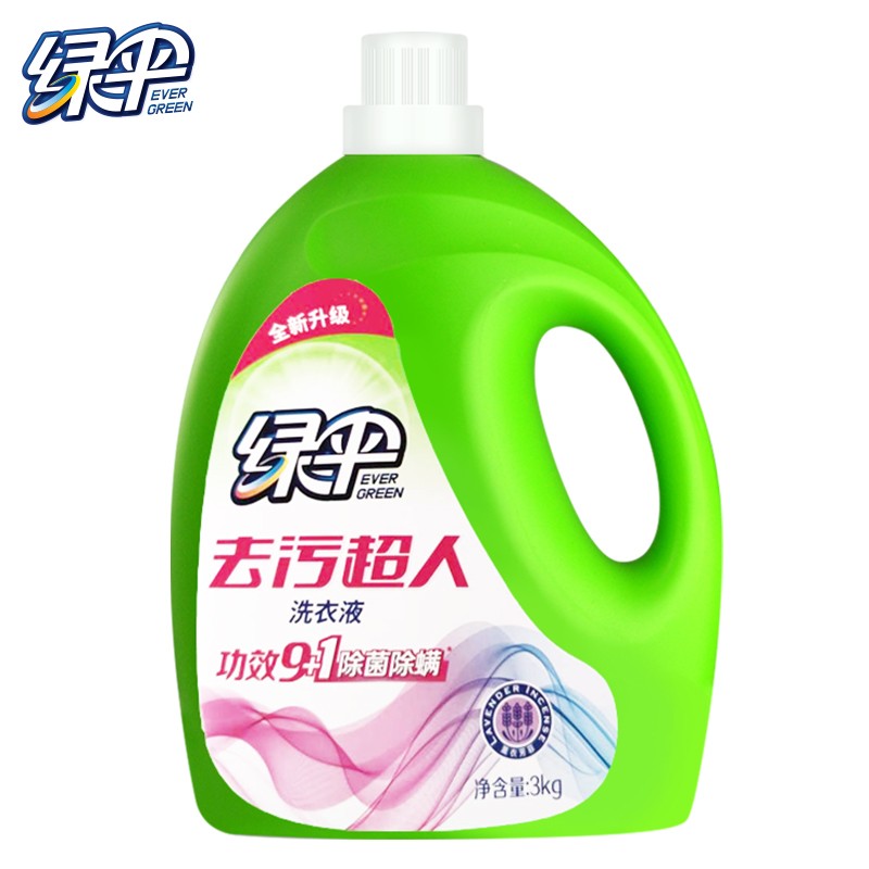 绿伞 去污超人洗衣液 3kg 薰衣芳菲 10.87元(需用券)