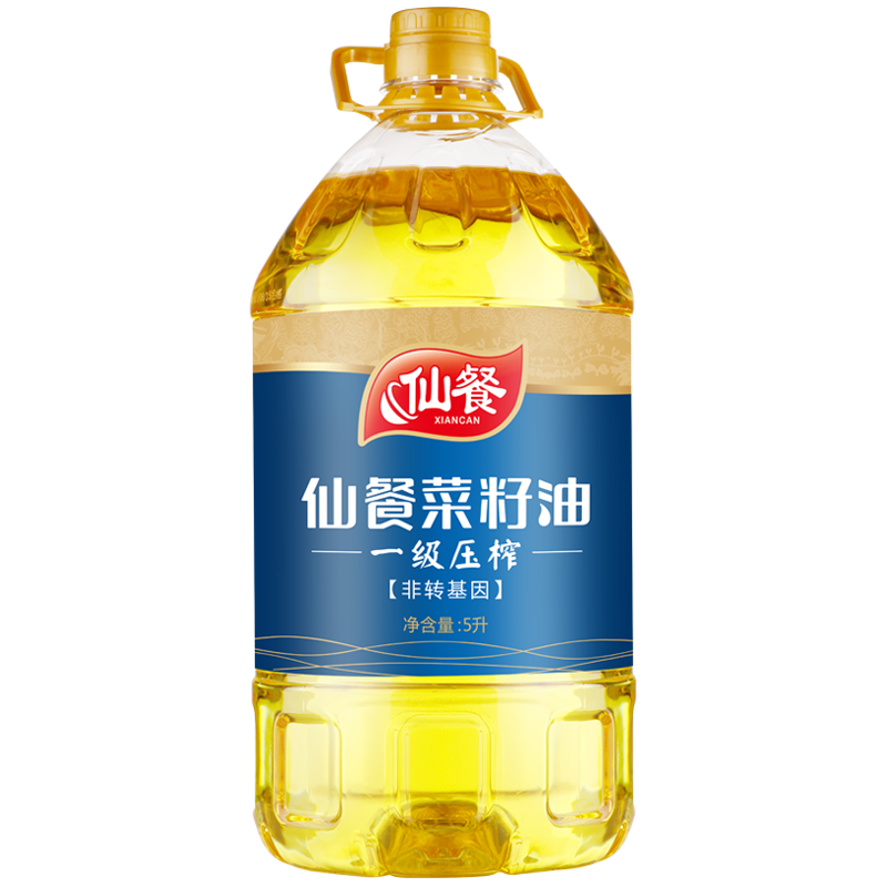 PLUS会员、需凑单：仙餐牌 四川 一级压榨菜籽油 食用油 5L 236.52元（合39.42元