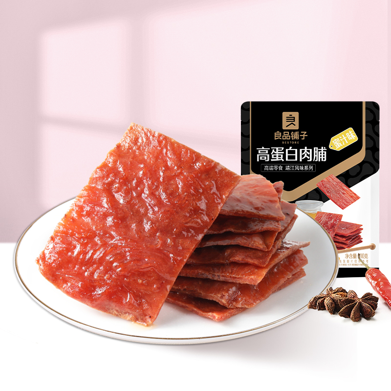 88VIP：良品铺子 ESTORE 良品铺子 高蛋白肉脯蜜汁味100g*1袋鸡肉猪肉休闲零食