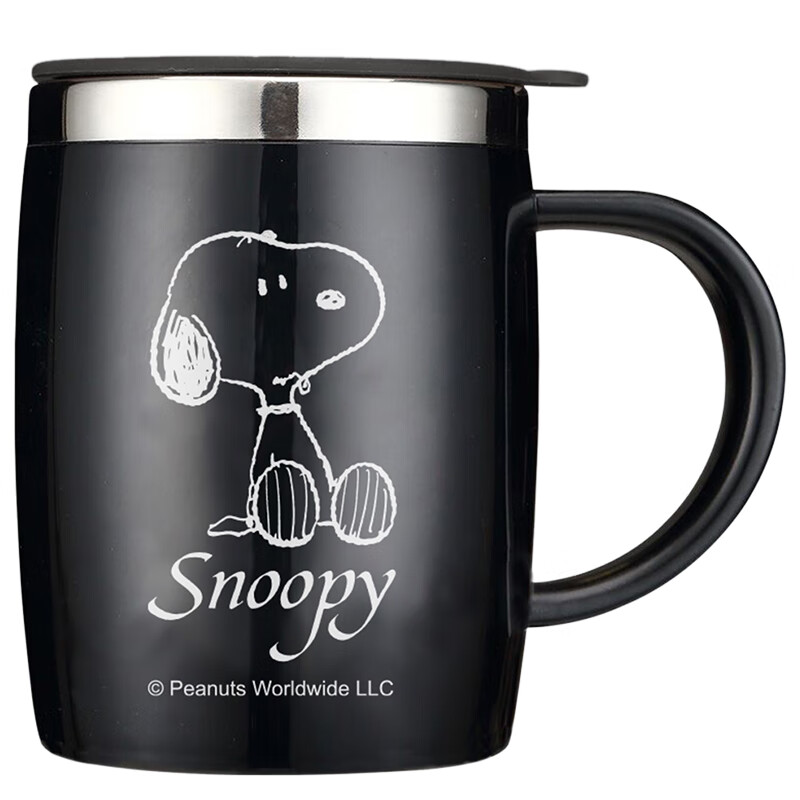 移动端、京东百亿补贴：SNOOPY 史努比 DP-5002H 保温杯 420ml 黑色 25.9元