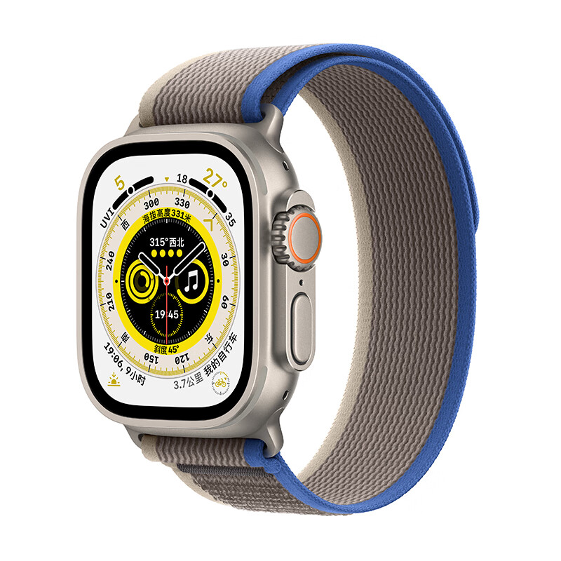 京东百亿补贴、plus会员:AppleWatch Ultra 智能手表 49mm 钛金属原色 钛金属表壳+