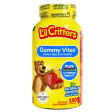 lilcritters丽贵 小熊糖美国进口婴幼儿童复合维生素 新大多维190*2瓶 返后163元