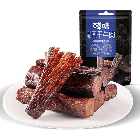 百草味 手撕风干牛肉 500g/35根 59元