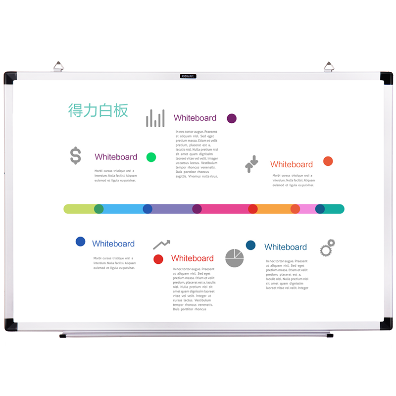 Plus会员：deli 得力 45*30cm小白板 纤维实芯金属边框小黑板 38.81元