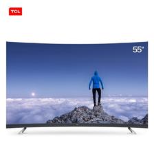 TCL 55T3 55英寸4K曲面全面屏超薄高清人工智能液晶网络电视机 4359元