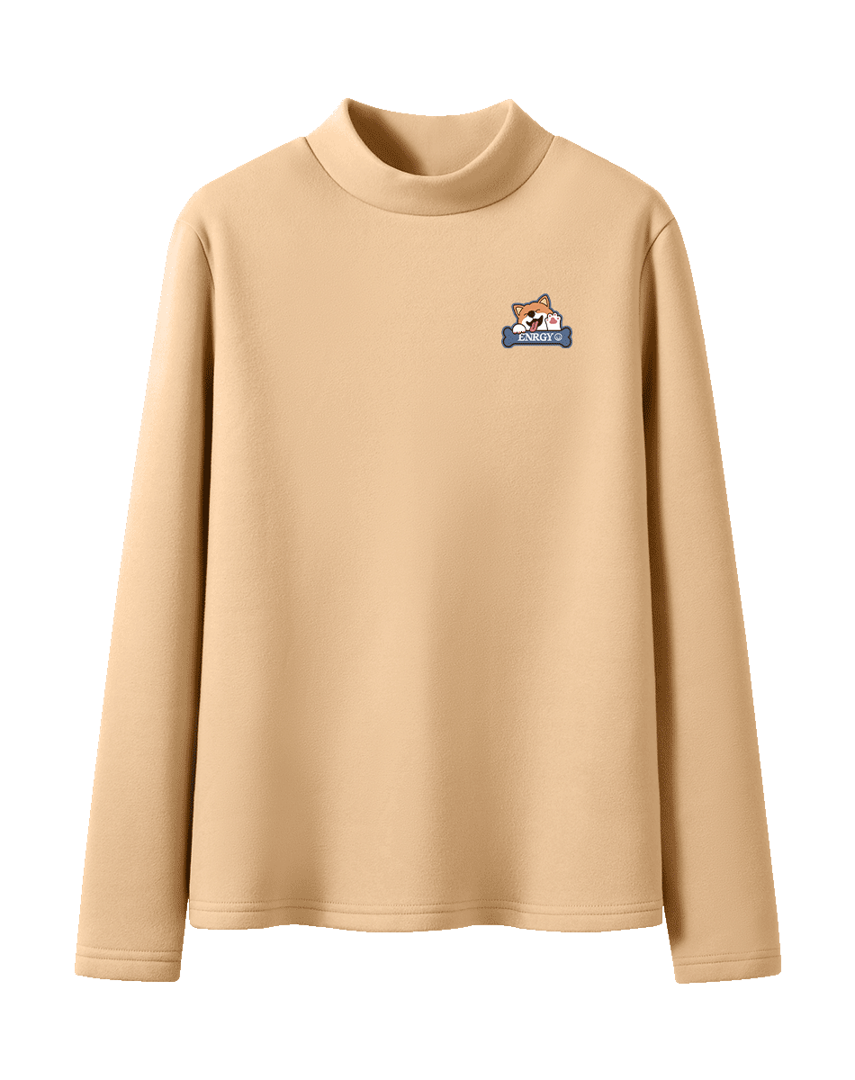 超v 雪中飞 双面加绒 半高领长袖T恤 磨绒保暖 冬季男款打底衫 47元年货节