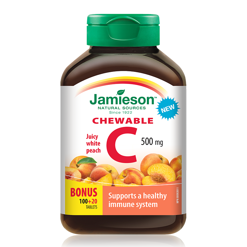 Jamieson 健美生 维生素C咀嚼片 蜜桃味 120片 54元（需用券）