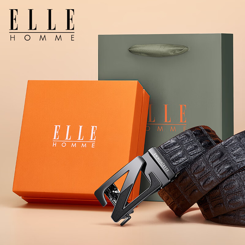 ELLE HOMME 法国皮带男自动扣真皮 时尚枪色902062 79元（需用券）