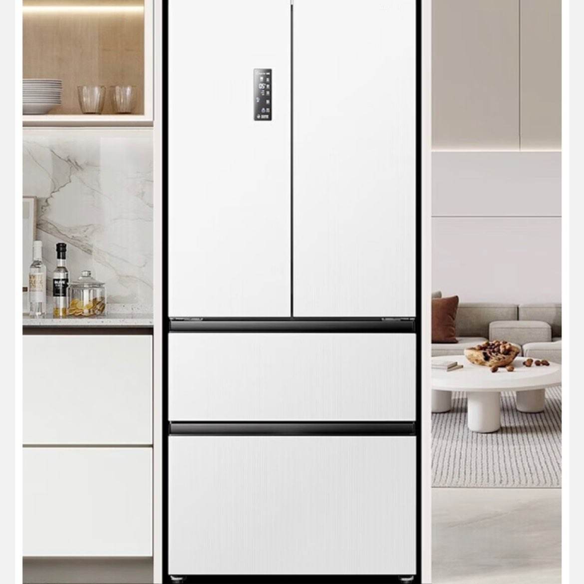 容声（Ronshen）509L冰箱法式四开门超薄无霜风冷变频一级能效双循环双系统