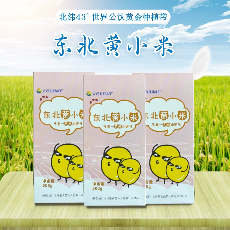 阳光北纬 东北黄小米 500g*3盒 ￥19.9