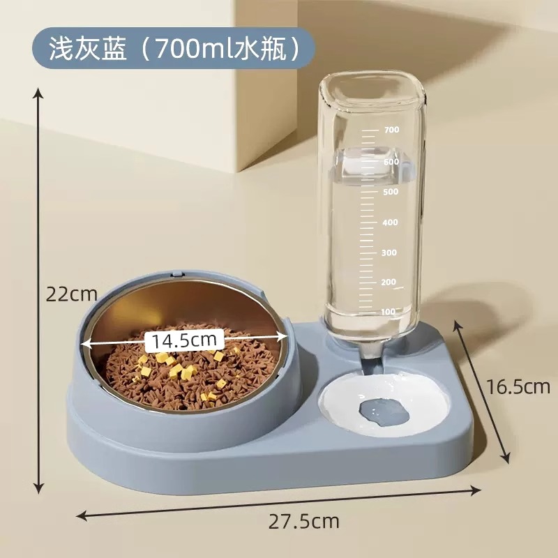 华元 狗盆狗碗猫碗双碗防打翻自动饮水食盆狗狗碗猫咪水碗饭盆宠物用品 15