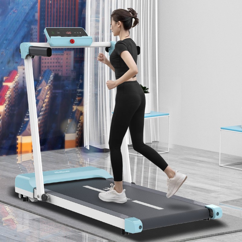 healthmate 海斯曼 走步机家用电动智能跑步机 室内运动器材折叠小型迷你 蓝