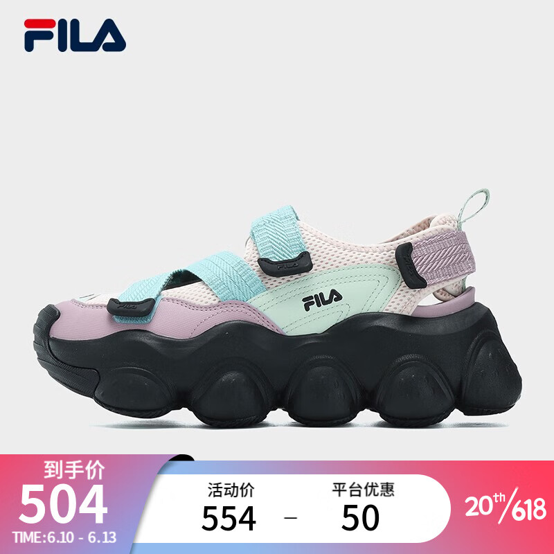 FILA 斐乐 女款运动凉鞋 F12W321403F 391.76元