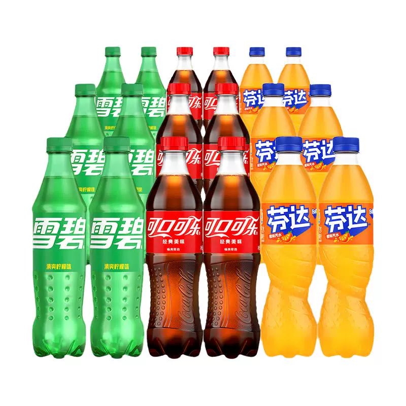 Coca-Cola 可口可乐 雪碧芬达混合装500ml*18瓶 ￥26.9