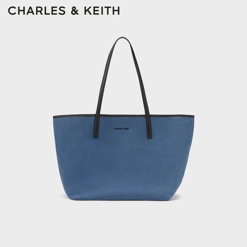 CHARLES & KEITH CHARLES&KEITH 大容量单肩托特包 CK2-30151310 DenimBlue 深牛仔蓝色 319.5