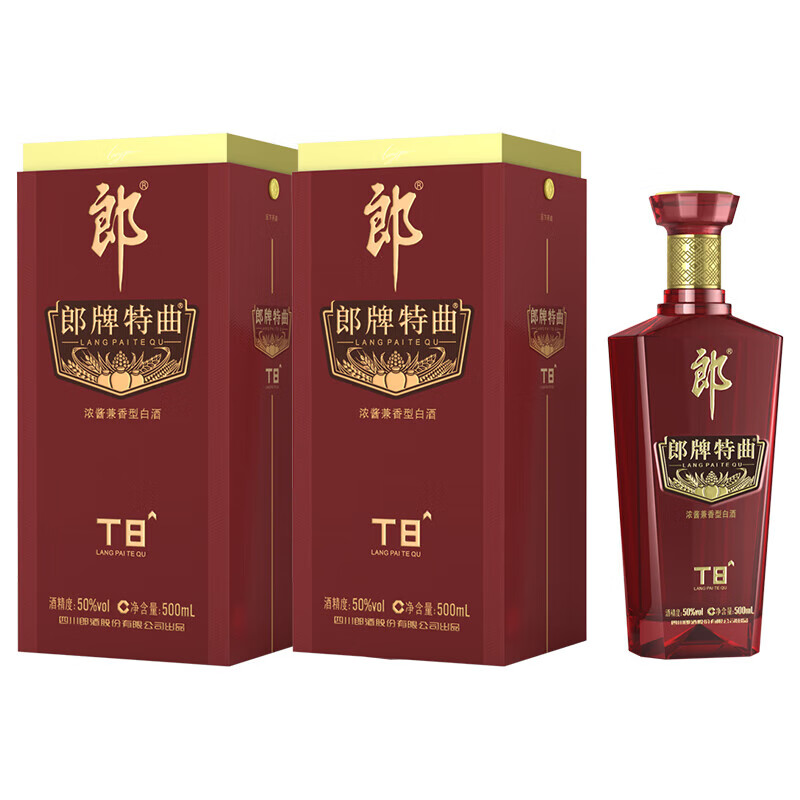 LANGJIU 郎酒 郎牌特曲 T8 50%vol 浓香型白酒 500ml*2瓶 礼盒装 487元（需用券）