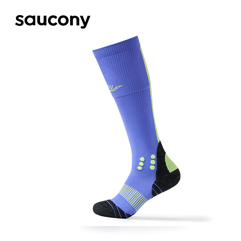 saucony 索康尼 运动袜子男女跑步袜长袜长筒袜吸汗透气防臭压缩袜 143元