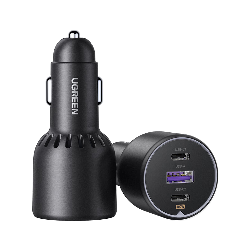 移动端、京东百亿补贴：绿联 CD293-90413 多口车载充电器 1A2C 130W 81元（需用