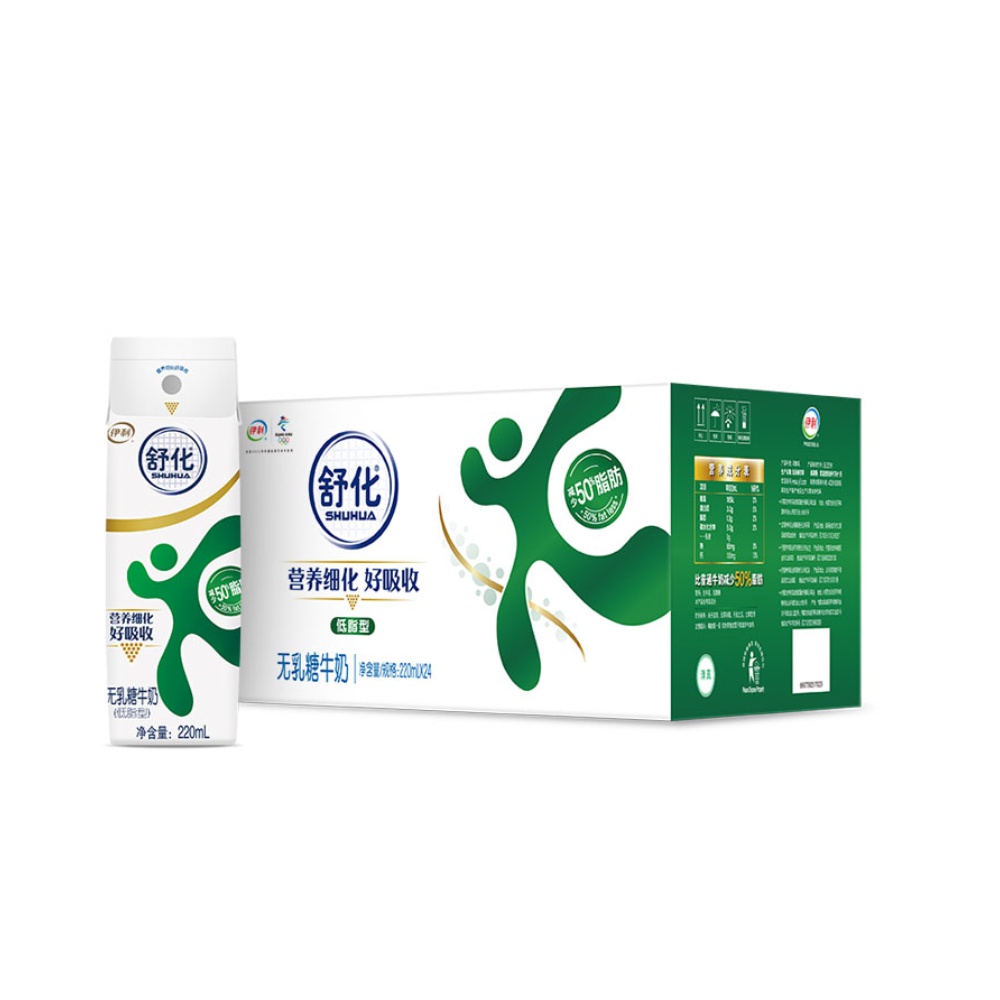 88VIP：SHUHUA 舒化 减少50%脂肪 低脂型 无乳糖牛奶 46.2元