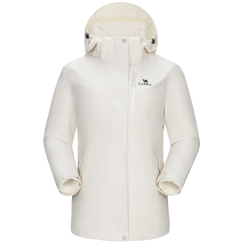 骆驼 户外三合一冲锋衣男女防水外套白色羽绒服内胆登山服 453.98元（需用